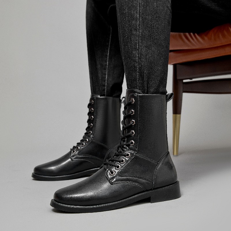 Outdoor Hunting Boots For Men - Sepatu Bot Kulit Tinggi Anti Selip