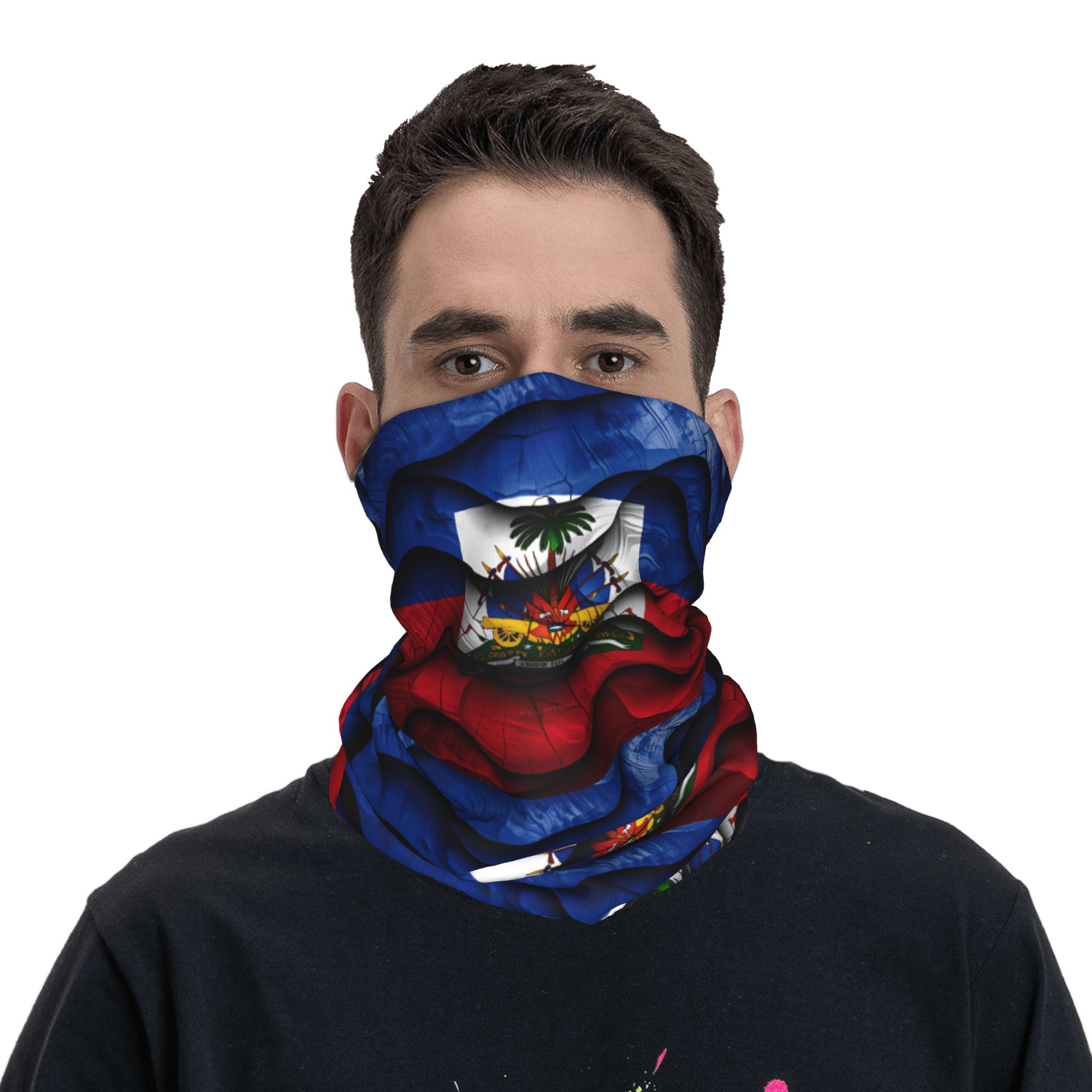 Hunting Fishing Outdoor - Balaclava Bendera Haiti Masker Taktis Berburu