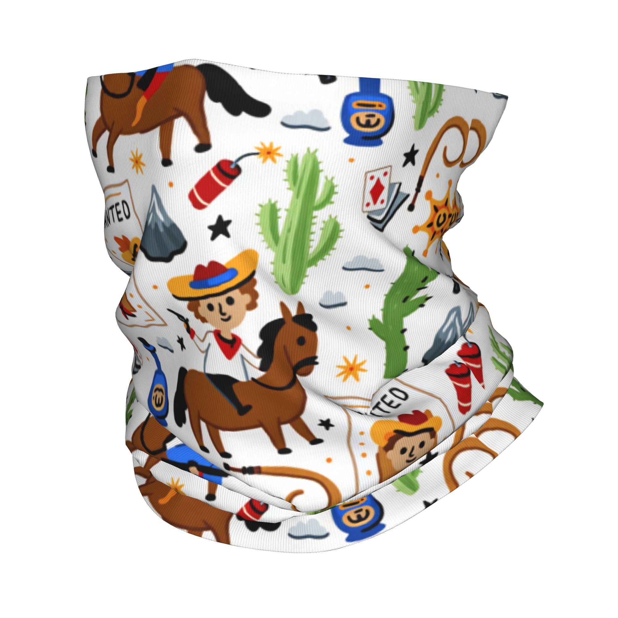 Hunting Fishing Outdoor - Masker Balaclava Koboi Barat Anak-anak Kartun