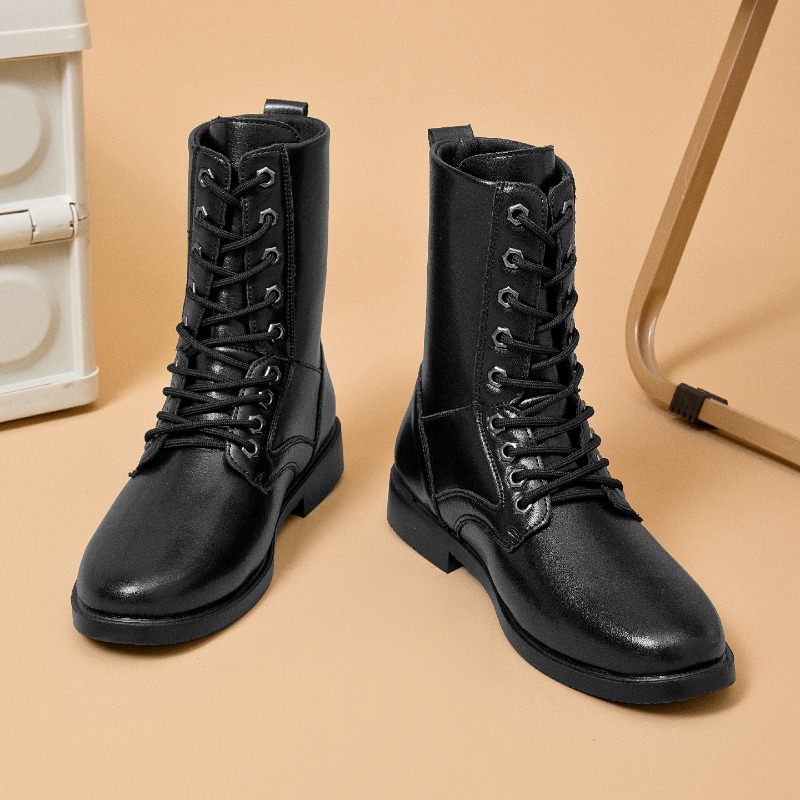 Sepatu Bot Kulit Tinggi Anti S - Outdoor Hunting Boots For Men ulasan dan harga