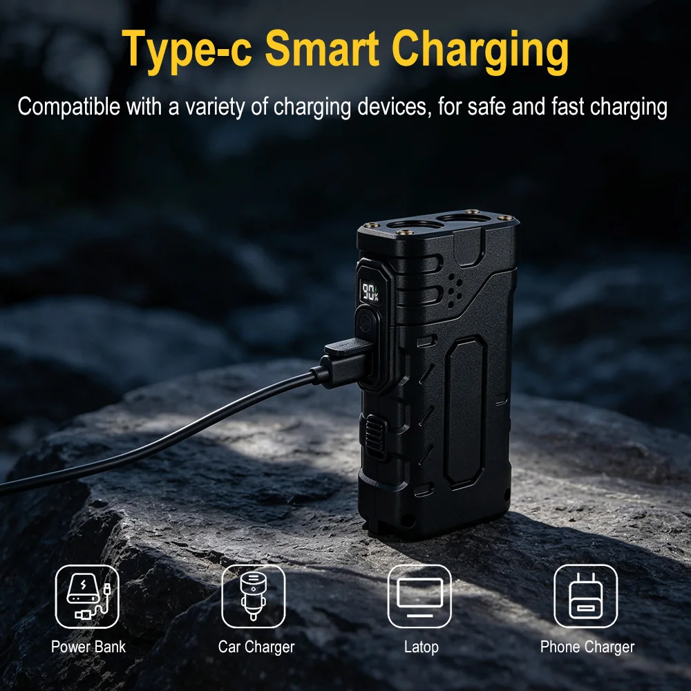 BORUIiT Senter LED EDC dengan  - Hunting Fishing Outdoor ulasan dan harga