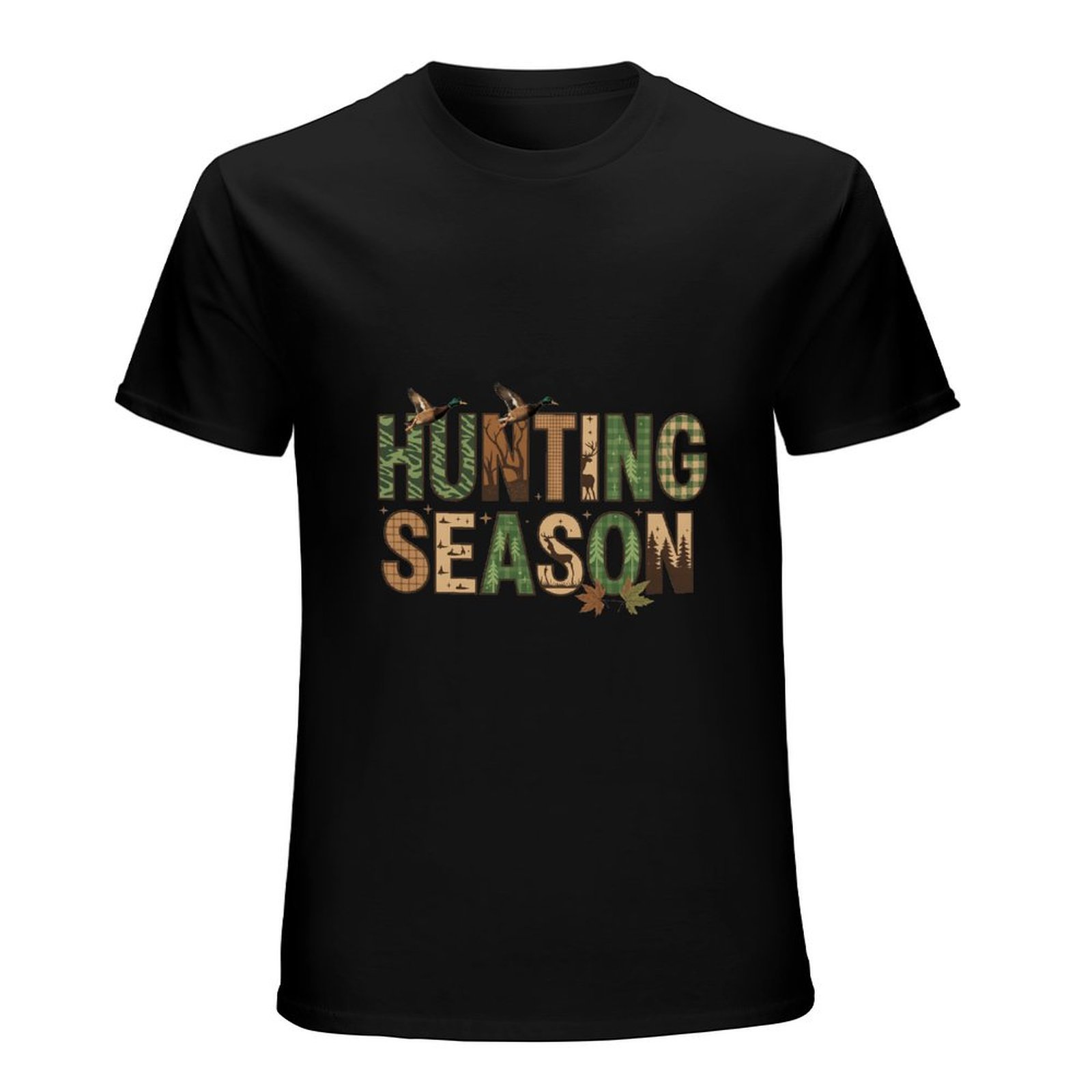 Kaos Katun Hitam Motif Kamufla - Hunting Outdoor Day ulasan dan harga